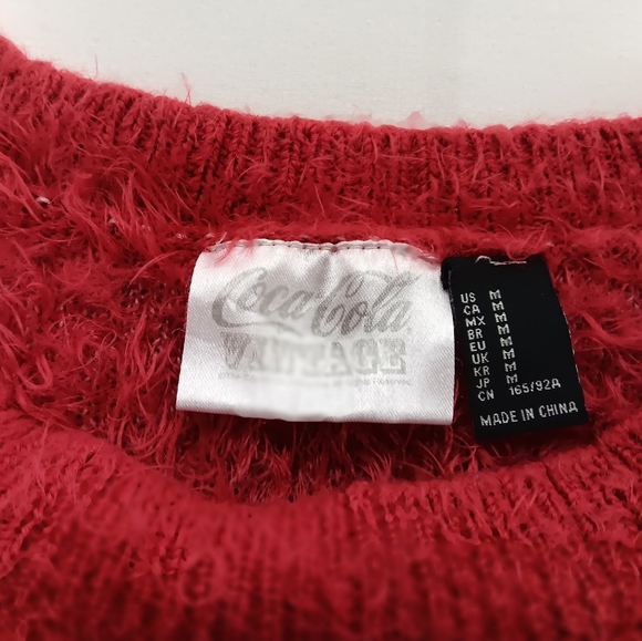 Coca-Cola Round neck pull over sweater. Ladies size M - Picture 7 of 8
